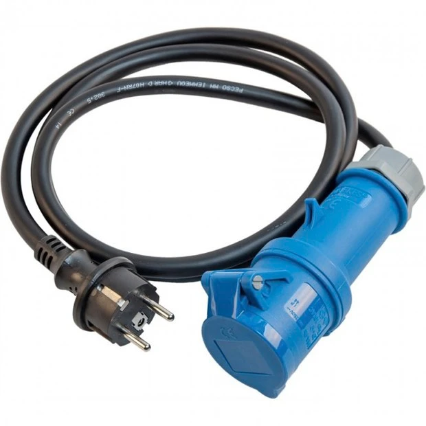 CEE-Adapterkabel, Schuko-Stecker auf CEE-Steckdose 3-pol. - 1