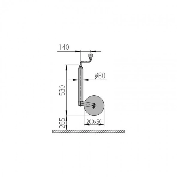 AL-KO Stützrad, Ø 60 mm, max. 500 kg  - 1