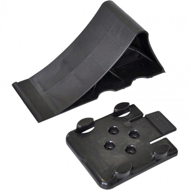 Unterlegkeil+Halter, L 225 mm, Kunststoff, schwarz - 1