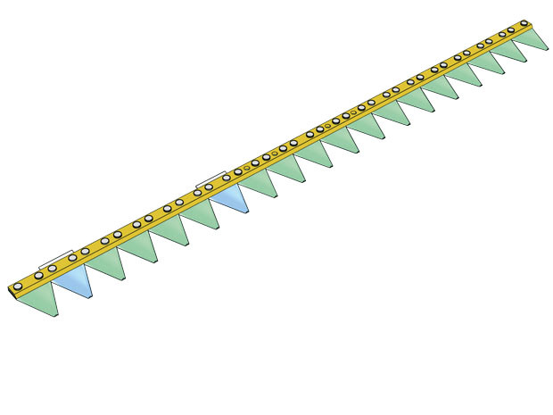 ESM Mähmesser 76 cm - 15 Klingen - UNIVERSAL C - 1