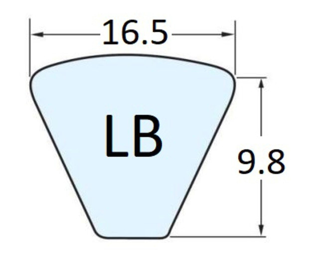 MITSUBOSHI Keilriemen LB - 16,5 mm - 3