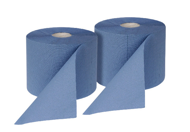 Papierhandtuchrolle blau 22x36 cm - 1