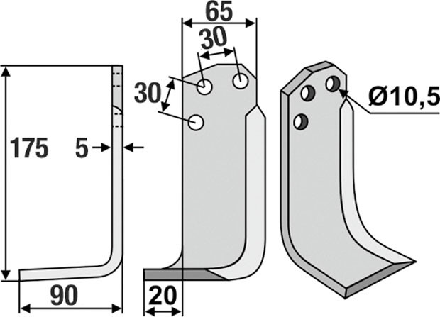 Fräsmesser 170 x 6 x 60 mm - 2