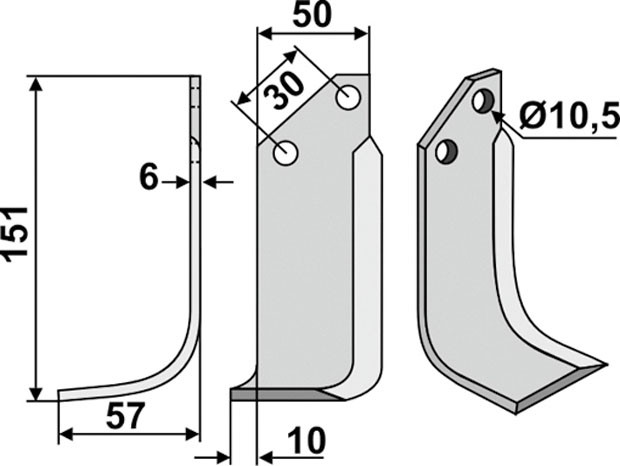 Fräsmesser 151 x 6 x 50 mm - 2
