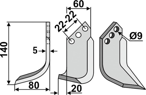 Hackmesser 140 x 80 mm - 2