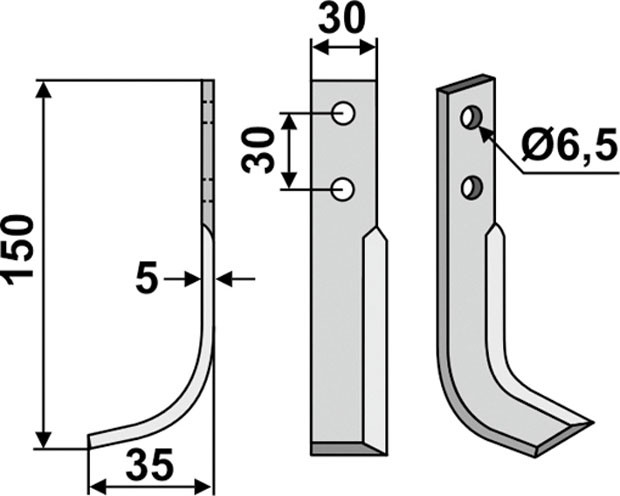 Hackmesser 150 x 35 mm - 2