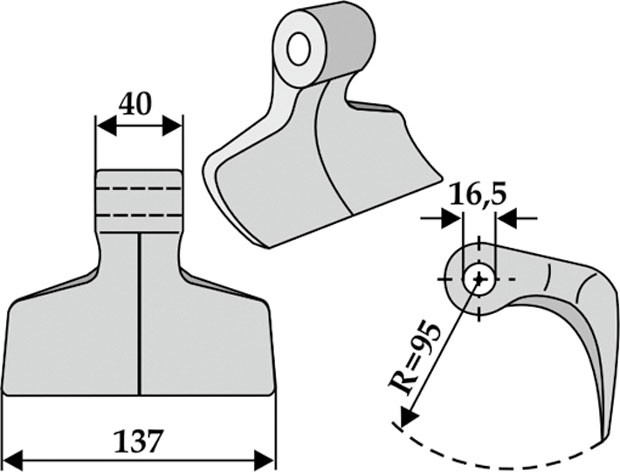 Hammerschlegel 137 mm, für Berti - 2