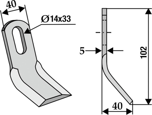 Schlegelmähermesser 102 mm - 2