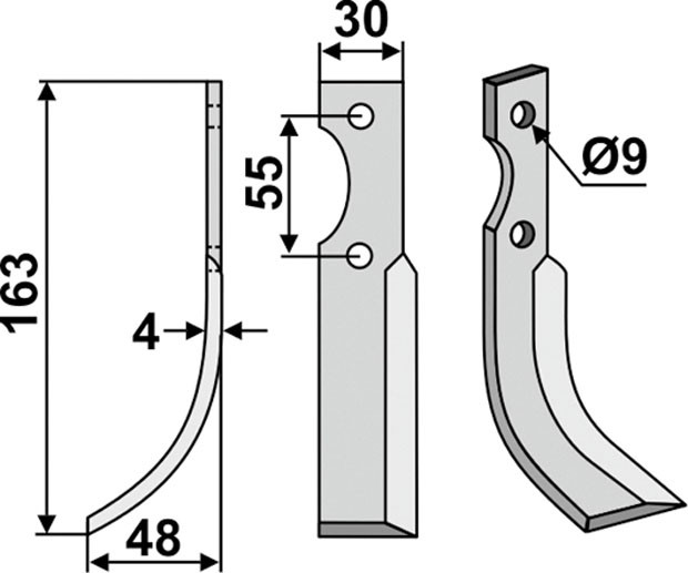 Fräsmesser 163 x 4 x 30 mm - 2