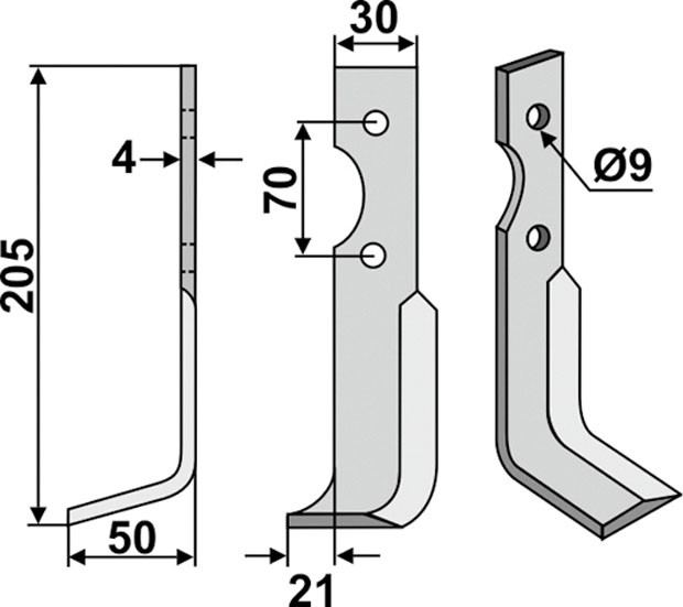 Fräsmesser 205 x 4 x 30 mm - 2
