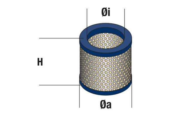 Rundluftfilter für Reinigungsgerät 185 x 144 x 247 mm - 2