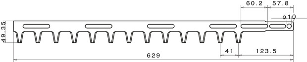 Heckenscherenmesser 550 mm NACHBAUTEIL passend für STIHL HS75, HS80 etc. - 2