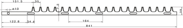 Heckenscherenmesser 841 mm passend für KAAZ TM310, TM3100 K - 1