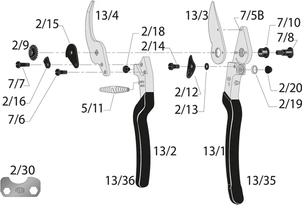 FELCO Gartenschere 13 - 2