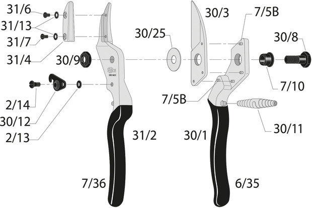 FELCO Amboss-Schere 31 - 2