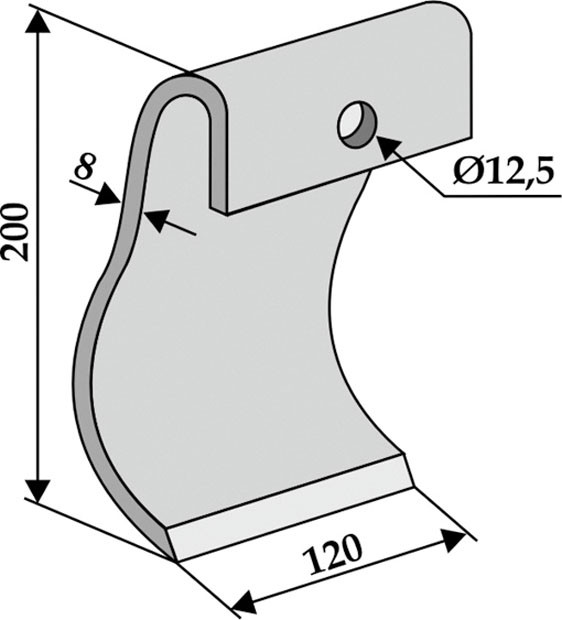 Schlegelmähermesser 200 mm - 2