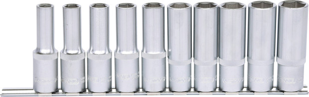 KS Tools 1/2" Sechskant-Stecknuss-Satz 917.0615 lang 10-tlg. - 1