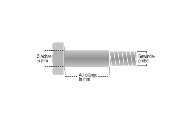 Radbolzen Ø 12,7 mm x 33 mm - 2