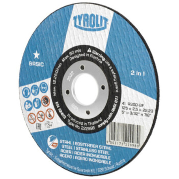 TYROLIT Trennscheibe A 30 Q-BF 125 x 2.5 x 22.23 mm - 2