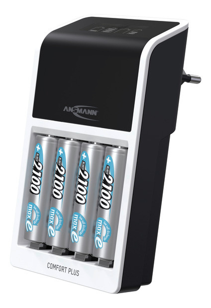 ANSMANN Schnell-Ladegerät Comfort Plus + 4 Akkus AA 2100mAh - 1