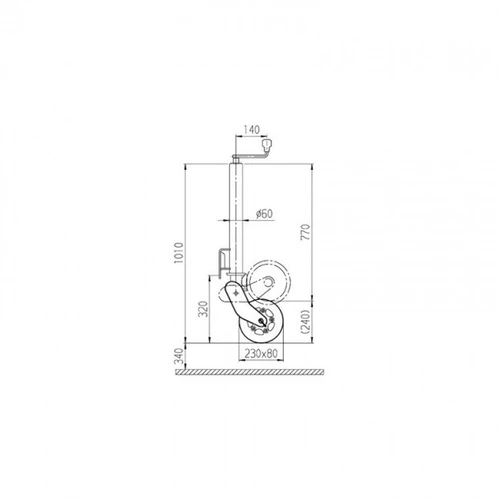 AL-KO Automatik-Stützrad Ø 60 mm, Stützlast 500 kg - 2