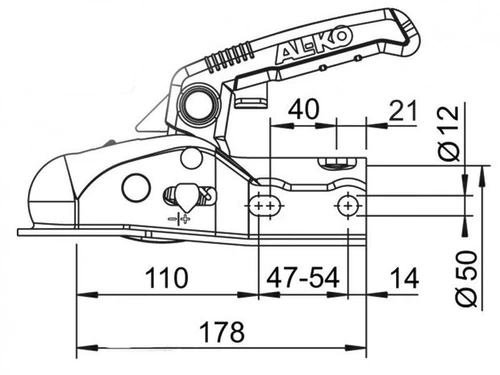 AL-KO Kugelkupplung AK 270, 2700 kg, Ø 50 mm - 2