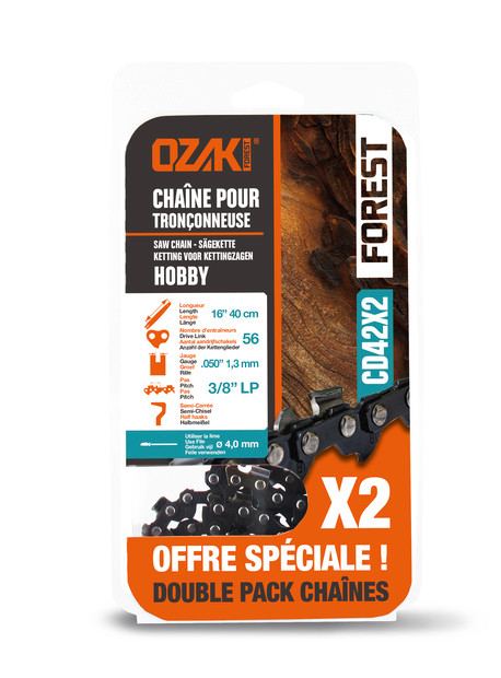 OZAKI FOREST Kettenset 3/8'' HM 1.3 mm - 56TG - Hobby - 1
