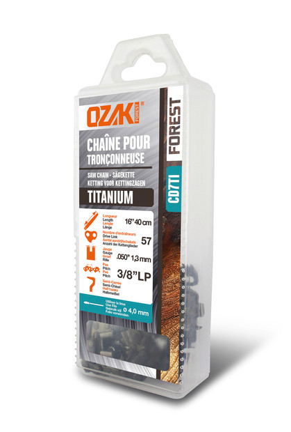 OZAKI FOREST TITAN Kette 3/8'' HM 1.3 mm - 57TG - Hobby - 1