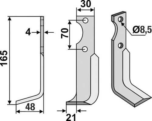 Hackmesser 165 x 48 mm - 2