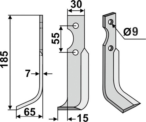 Fräsmesser 185 x 6 x 30 mm - 2