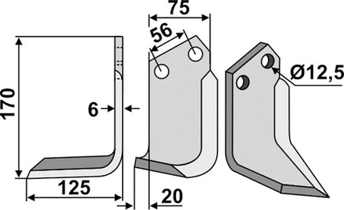 Hackmesser 170 x 125 mm - 2