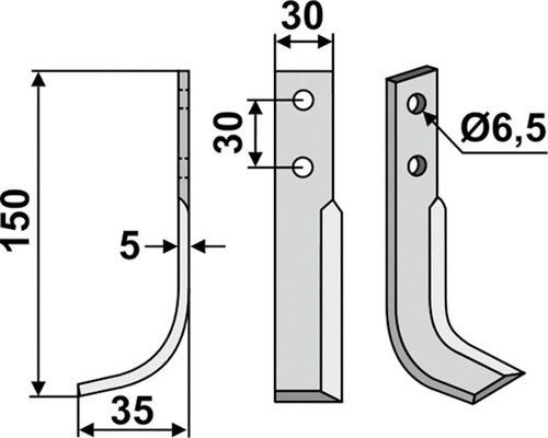 Hackmesser 150 x 35 mm - 2