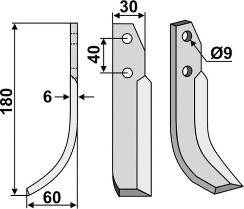 Fräsmesser 180 x 6 x 30 mm - 2