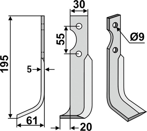 Fräsmesser 195 x 6 x 30 mm - 2