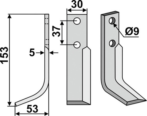 Fräsmesser 153 x 5 x 30 mm - 2