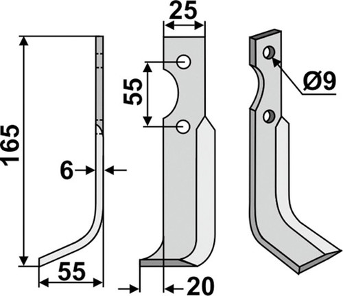 Fräsmesser 165 x 6 x 25 mm - 2