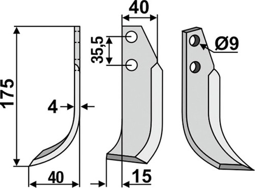 Fräsmesser 175 x 4 x 40 mm - 2
