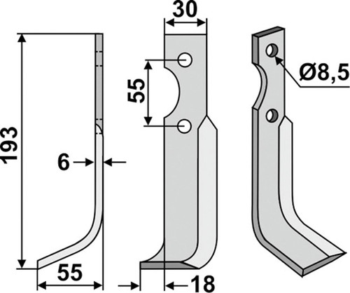 Fräsmesser 193 x 6 x 30 mm - 2