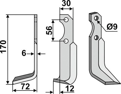 Fräsmesser 170 x 6 x 30 mm - 2