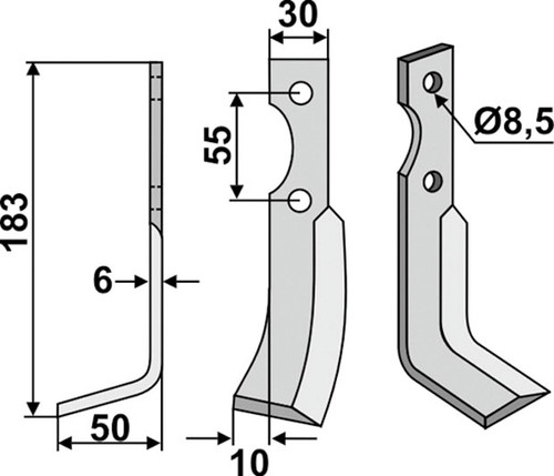Fräsmesser 183 x 6 x 30 mm - 2