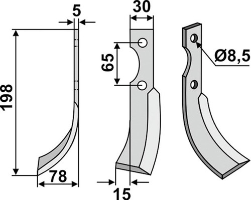 Fräsmesser 198 x 5 x 30 mm - 2
