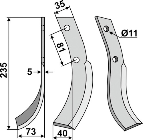 Fräsmesser 235 x 5 x 35 mm - 2