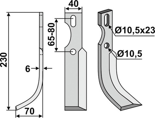 Fräsmesser 230 x 6 x 40 mm - 2