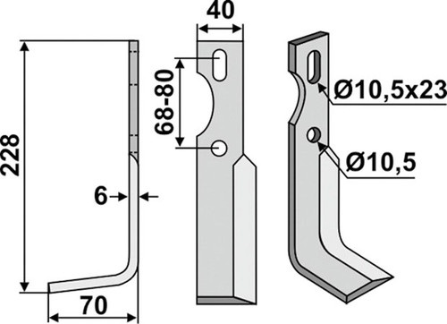 Fräsmesser 228 x 6 x 40 mm - 2