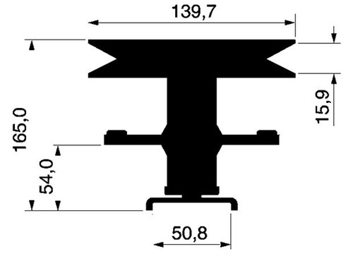 Messerspindel 140,00 mm - 2