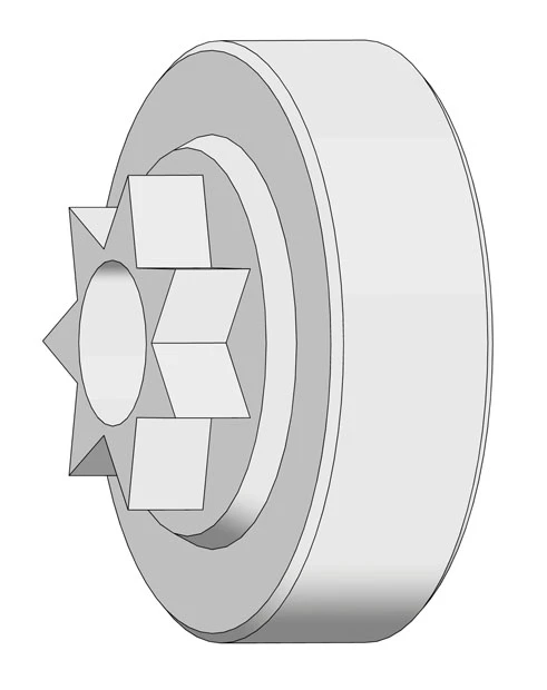 Profil-Kettenrad 3/8'' - 6-Zähne - 2