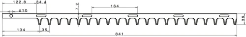 Heckenscherenmesser 841 mm passend für KAAZ TM310, TM3100 K - 2
