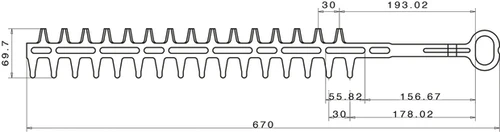 Heckenscherenmesser 450 mm NACHBAUTEIL passend für STIHL HS 45 - 2