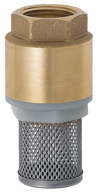 GEKA Fußventil mit Edelstahlsaugkorb G1" - 1