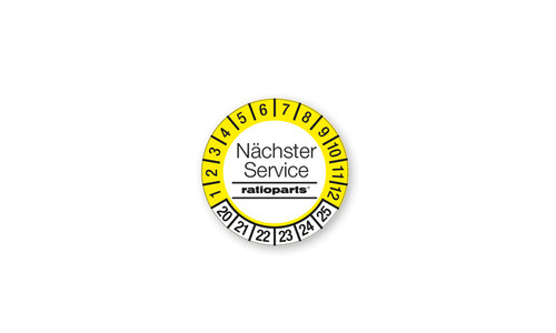 Wartungsplakette ratioparts - 1